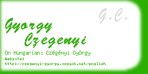 gyorgy czegenyi business card